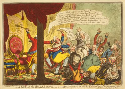 A Kick at the Broad Bottoms, i.e. Emancipation of all the Talents by James Gillray